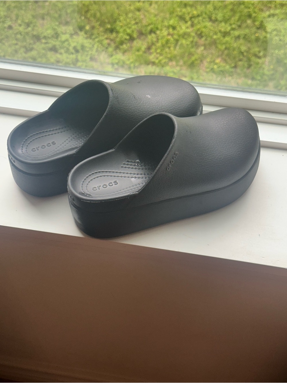 Crocs Dylan Platform Clogs in Black